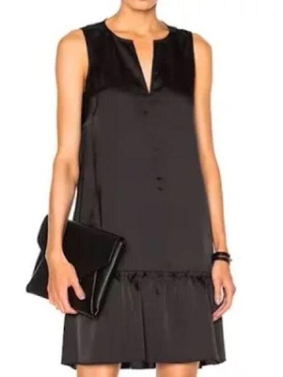 ATM Anthony Thomas Melillo Dresses & Skirts - ATM Anthony Thomas Melillo satin ruffle hem dress XXS